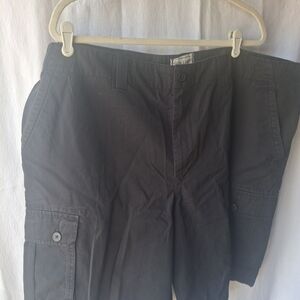 Men's Dark Gray Cargo Pants with Multi-Pocket Utility